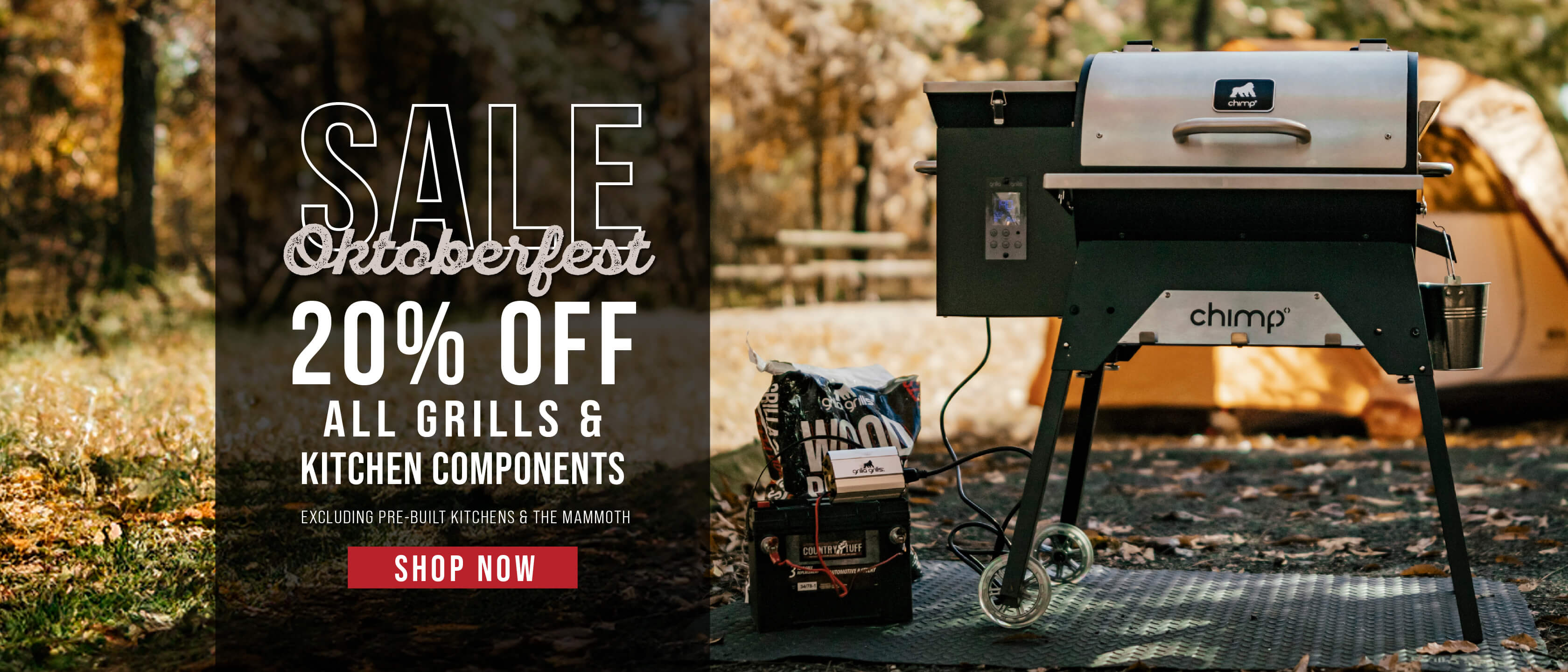 OKTOBERFEST! 20% off all grills and kitchen components (excluding pre-built kitchens and mammoth) (shop now)